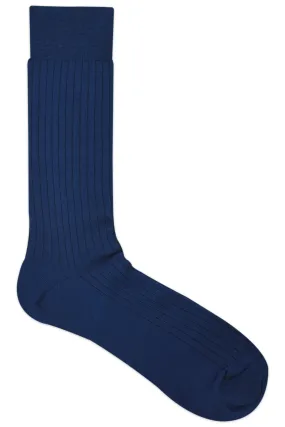 Balenzia Premium Mercerised Crew Rib Socks For Men- (Pack of 1 Pair/1U)(Navy)