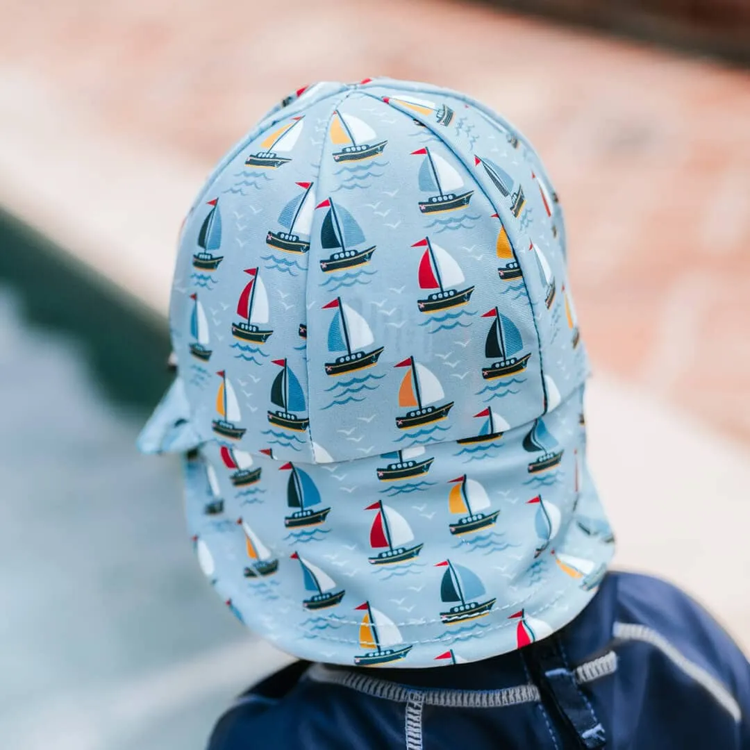 Bedhead Kids Swim Legionnaire Flap Sun Hat - Sails