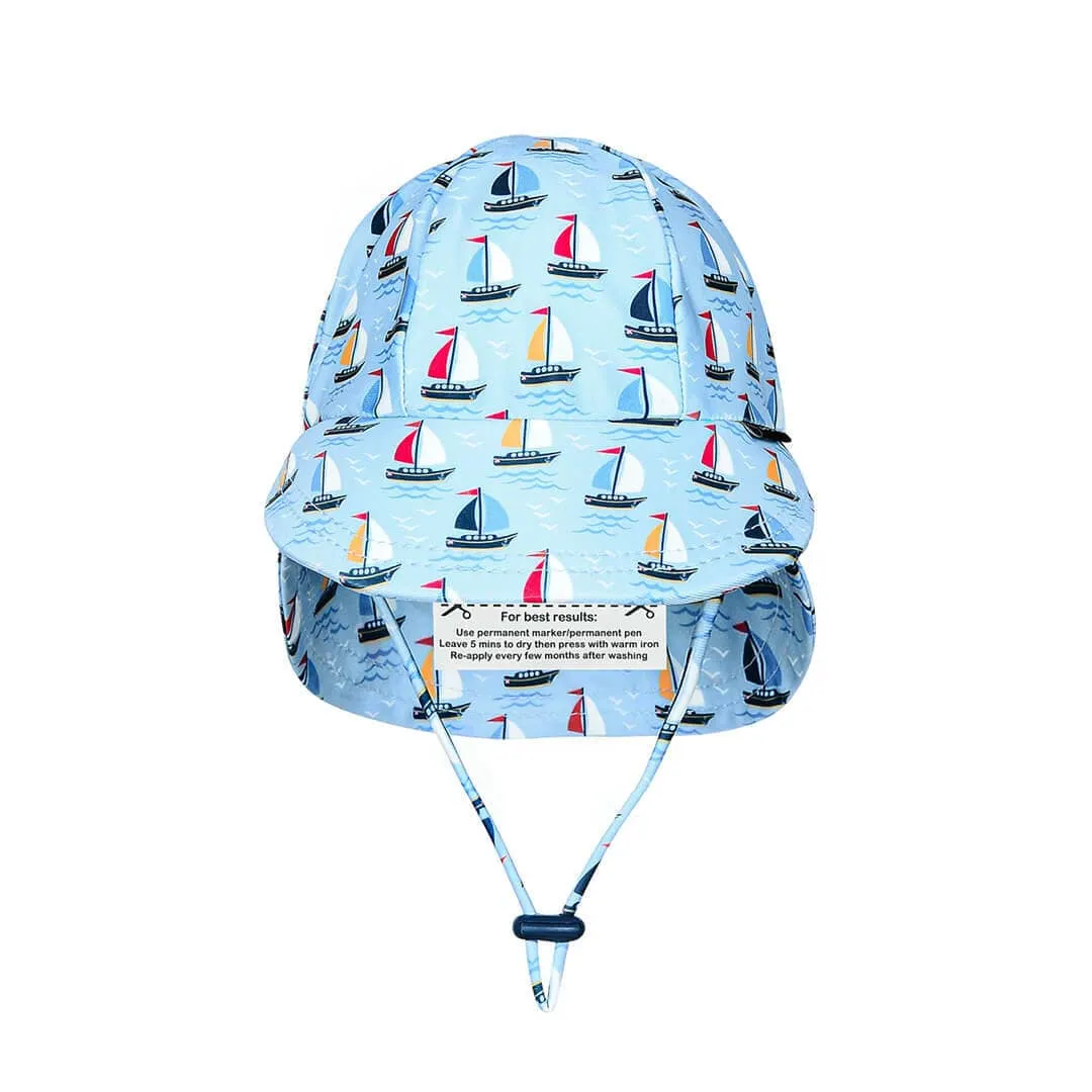 Bedhead Kids Swim Legionnaire Flap Sun Hat - Sails