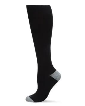 Black Cotton Blend Compression Socks