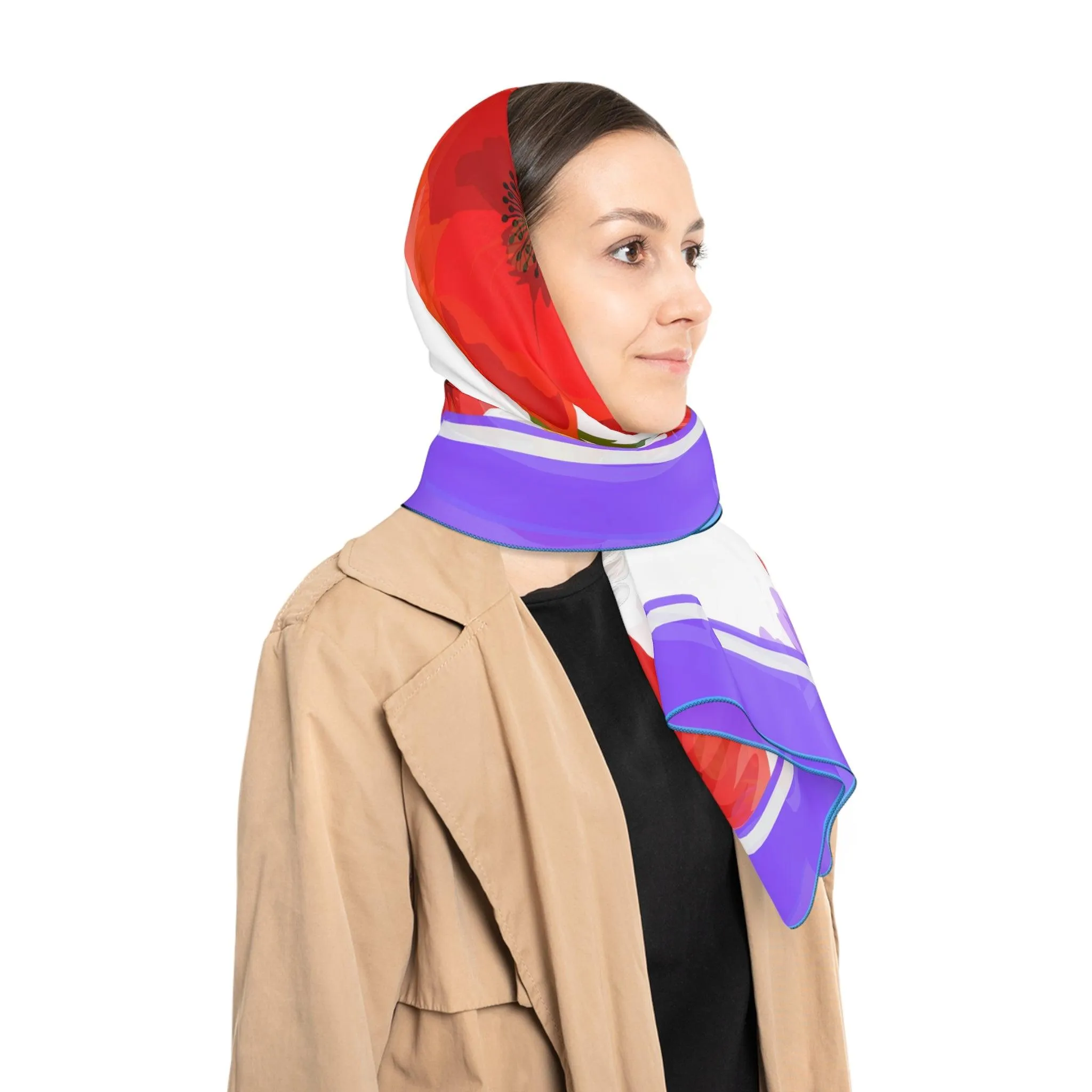 Bold Red Poppy Sheer Scarf - Your Must-Have Fashion Statement