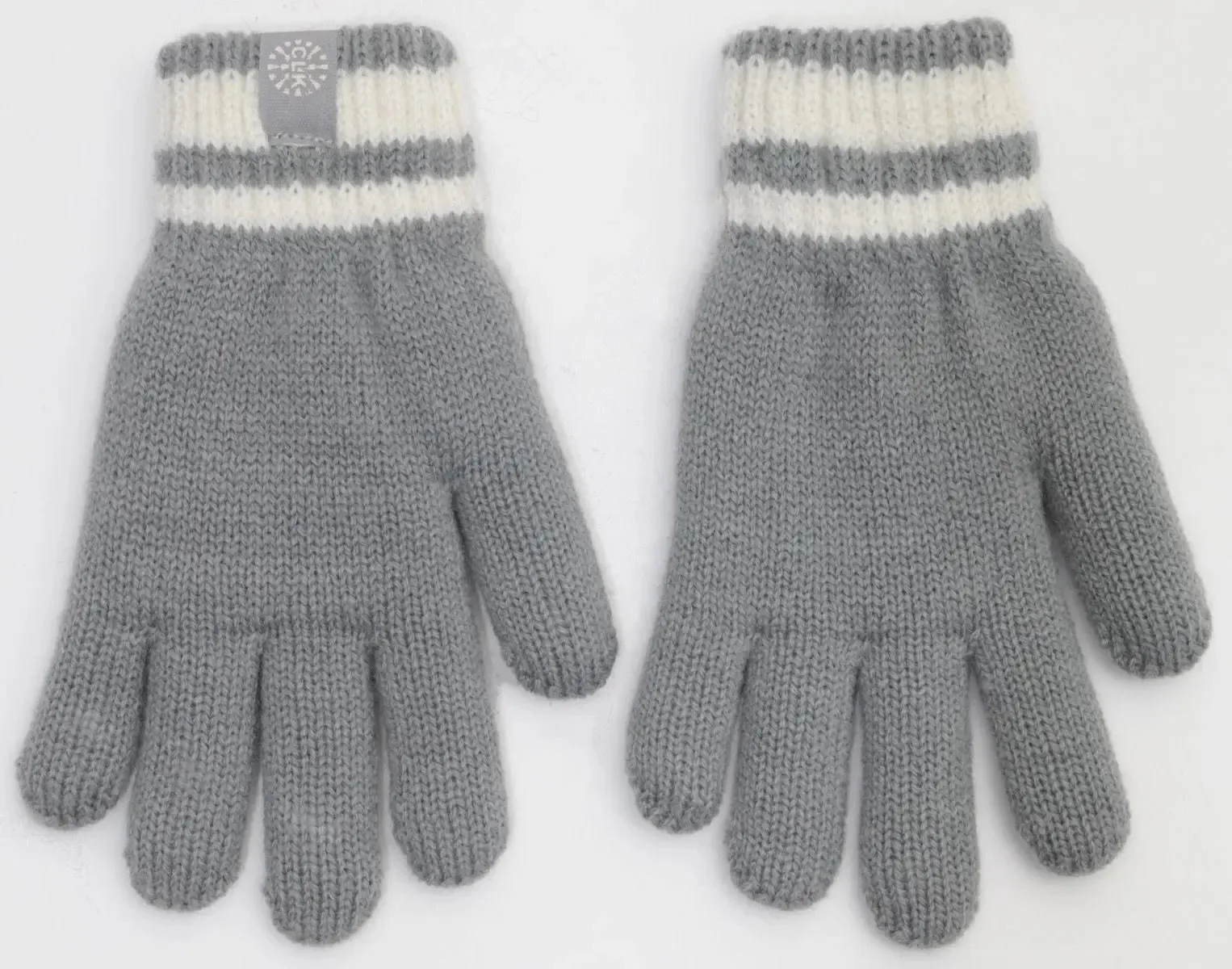 Boys Knit Winter Gloves - GREY | CALIKIDS