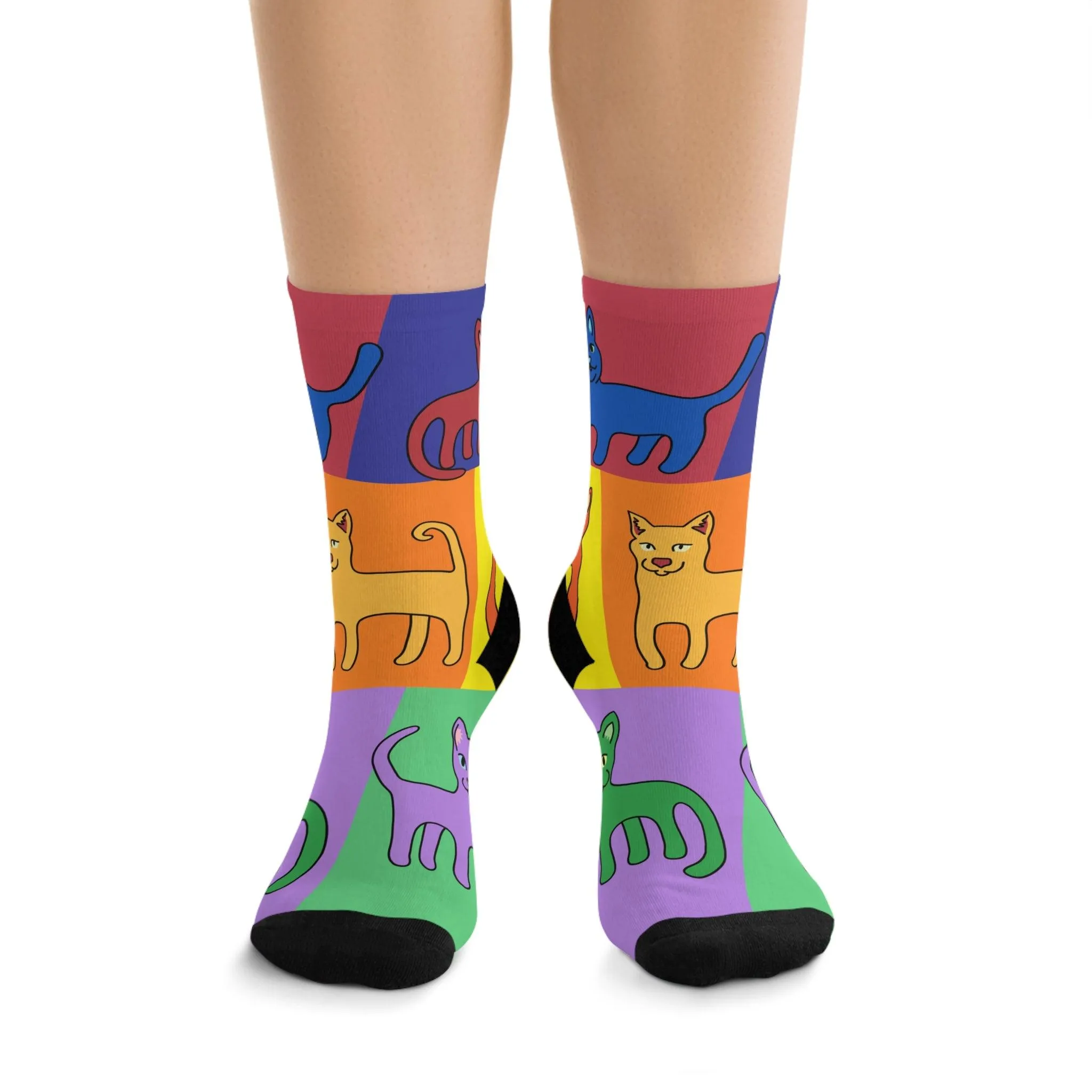 Colorful Cat Socks