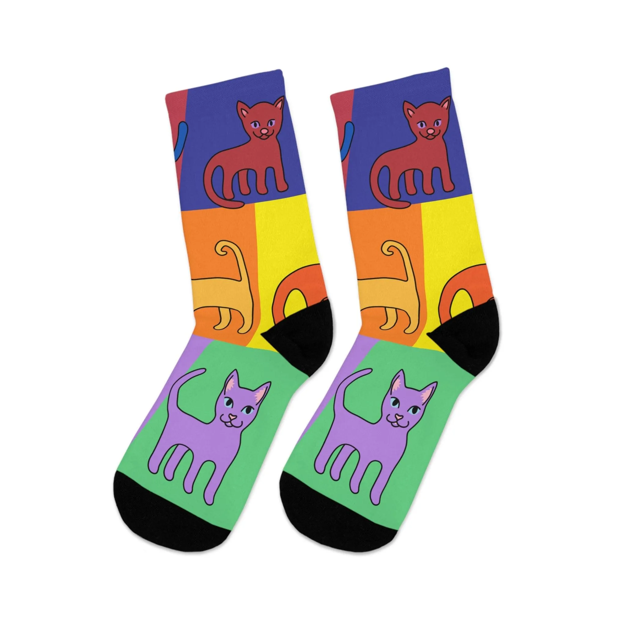 Colorful Cat Socks