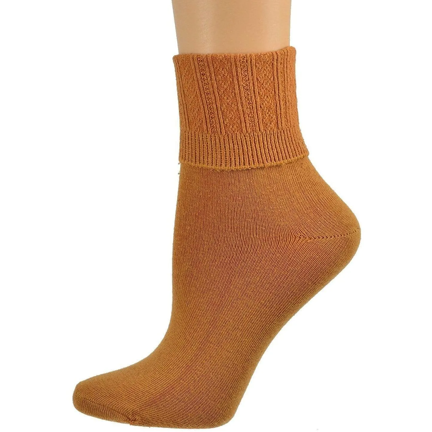 Colorful Socks - Sierra Socks Women Triple Cuff Crew Cotton Colorful Socks 6 Pair Pack