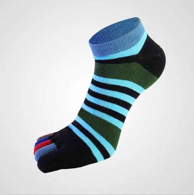 Colorful Striped Toe Socks