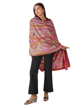 Cozy Pashmina Shawl with Elegant Embroidery