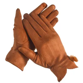 D&W Touch Screen Gloves Faux Fur Rose