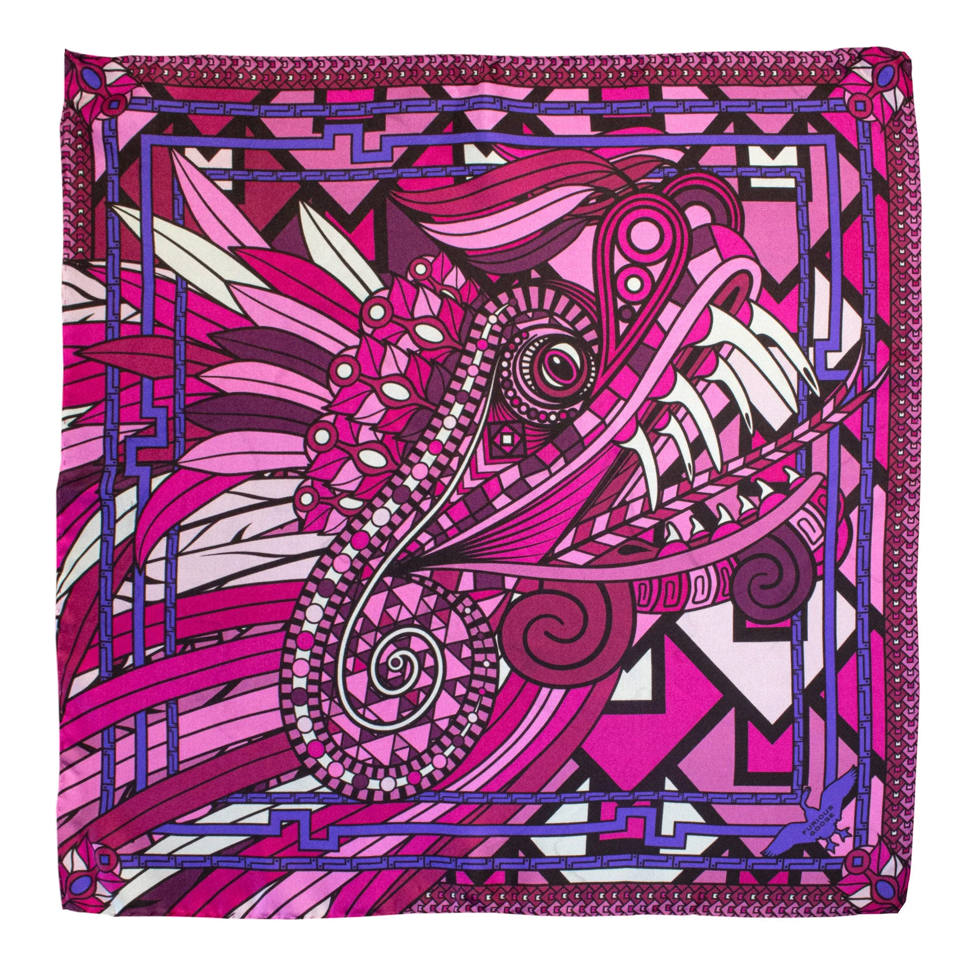 Dragon Scarf, Occidental Rosa – Silk Scarves