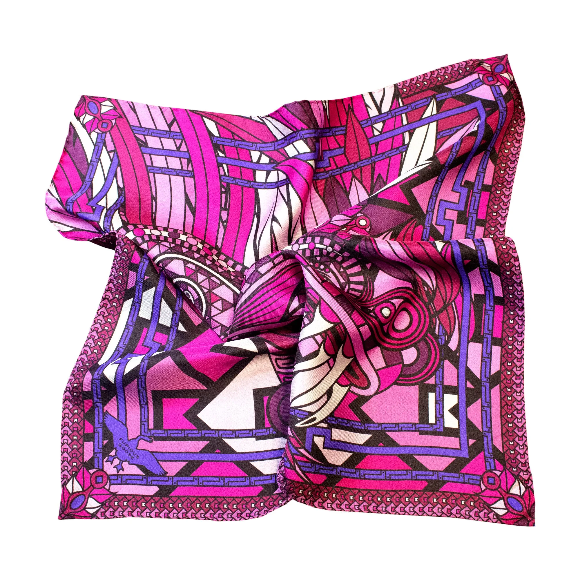 Dragon Scarf, Occidental Rosa – Silk Scarves