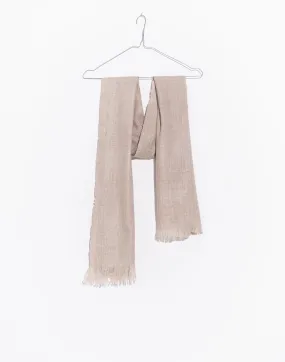 Ecru solid cashmere stole