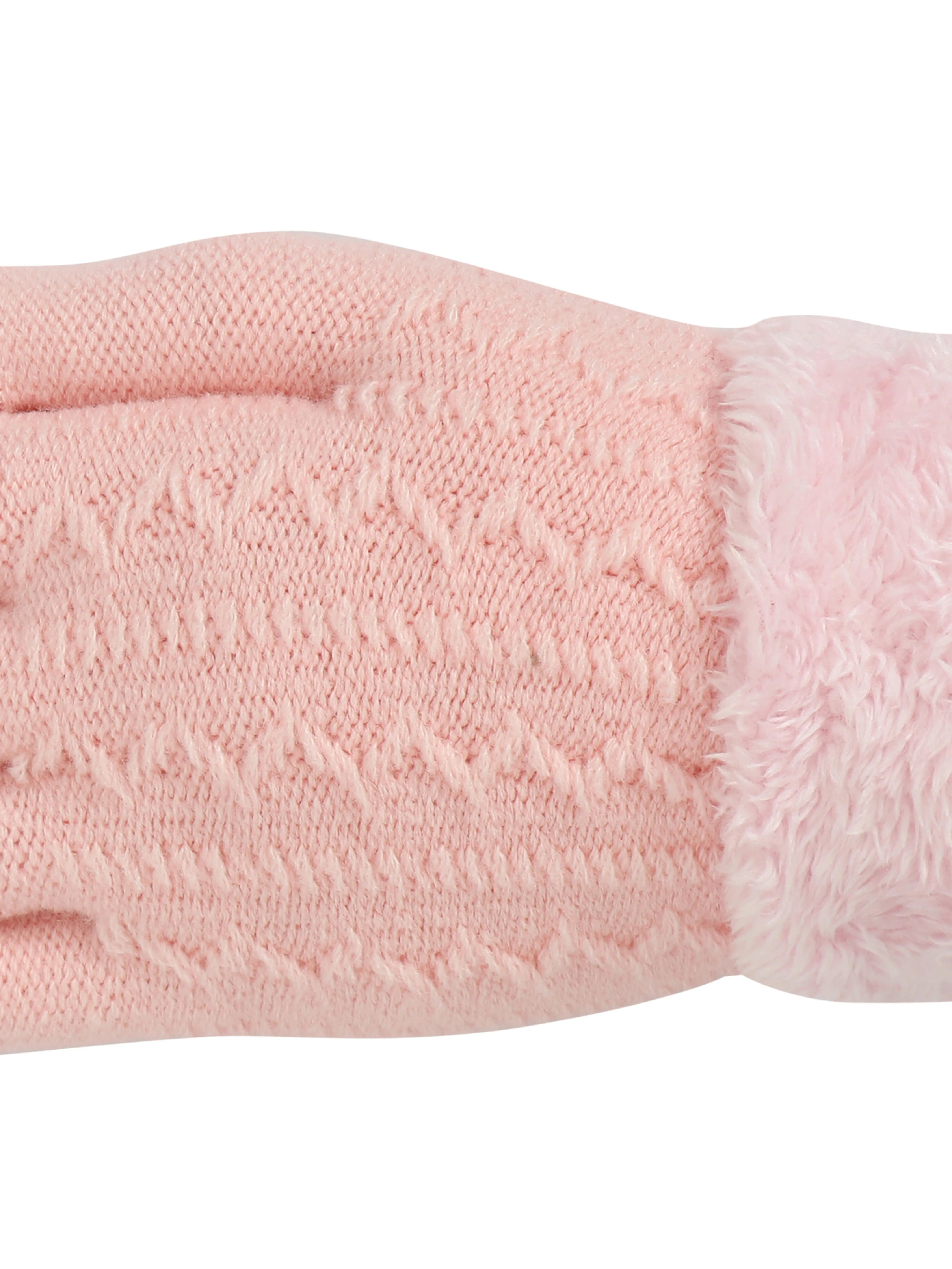 FabSeasons Acrylic warm Woolen Winter dotted print knit cold weather fleece wool Gloves for Boys & Girls, fits for 7-14 years