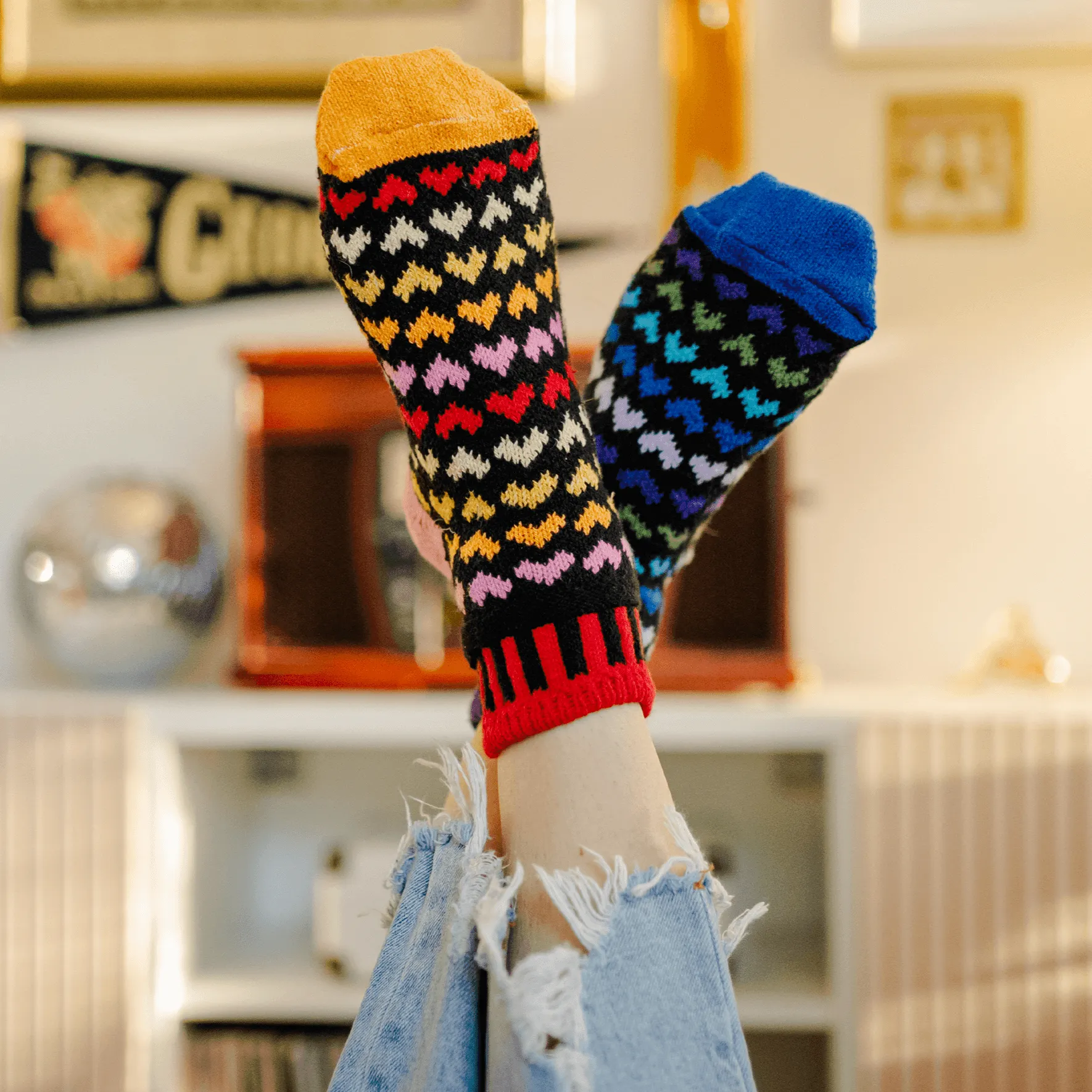 HEARTS Delightfully Colorful Knitted Quarter Socks