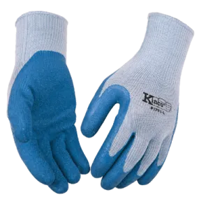 Kinco 1791 Gray 10-Gauge Polyester Knit Shell Crinkle Latex Coated Palm Polyester and Elastic Knit Wrist (One Dozen)