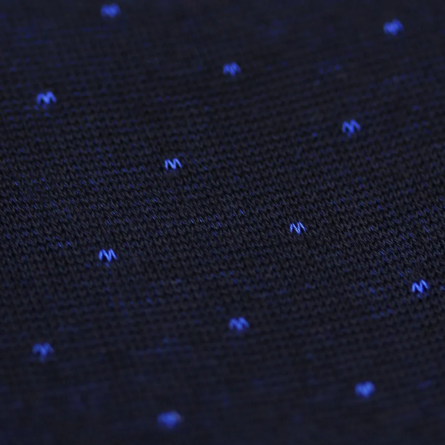 Knee Socks - Dots - Navy - Pure Cotton