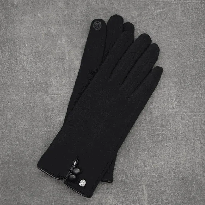 Knitted Gloves-Cotton Jersey Seamed & Fleece