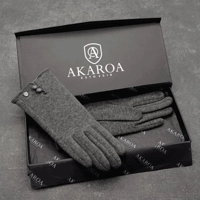 Knitted Gloves-Cotton Jersey Seamed & Fleece