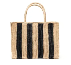 Mar Y Sol - Roma Tote in Natural with Navy Stripes