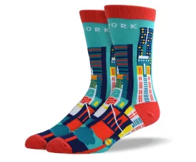 Men's Colorful New York Dress Socks