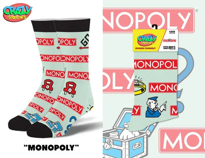 Monopoly Novelty Crew Socks