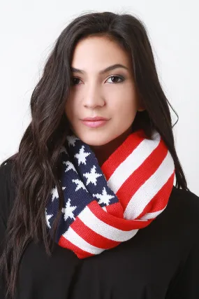 Patriotic Knit Infinity Scarf