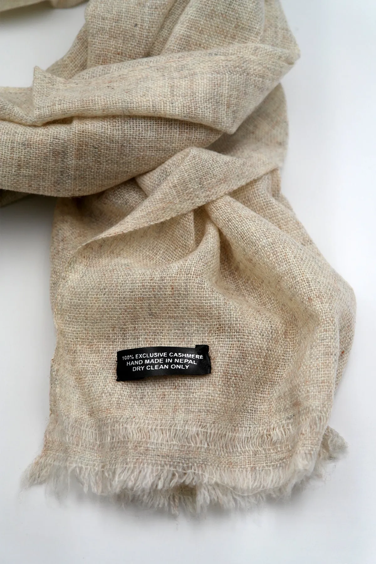 Plain Light Grey Pashmina Shawl For Women