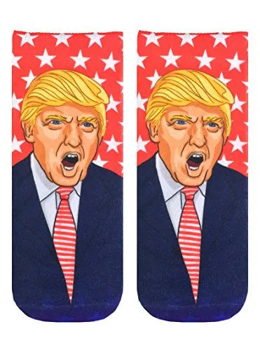 President Donald Trump Crew Socks, Make America Great Again, Multicolor, One Size, One Pair