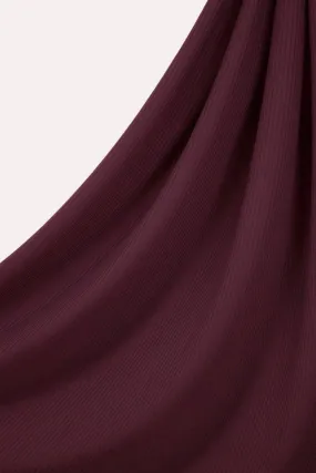 Ribbed Jersey Hijab - Cranberry