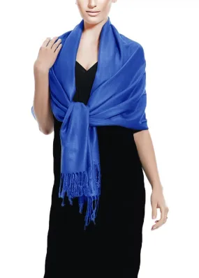 Royal Blue Royal Blue Pashmina Shawl Wrap Scarf