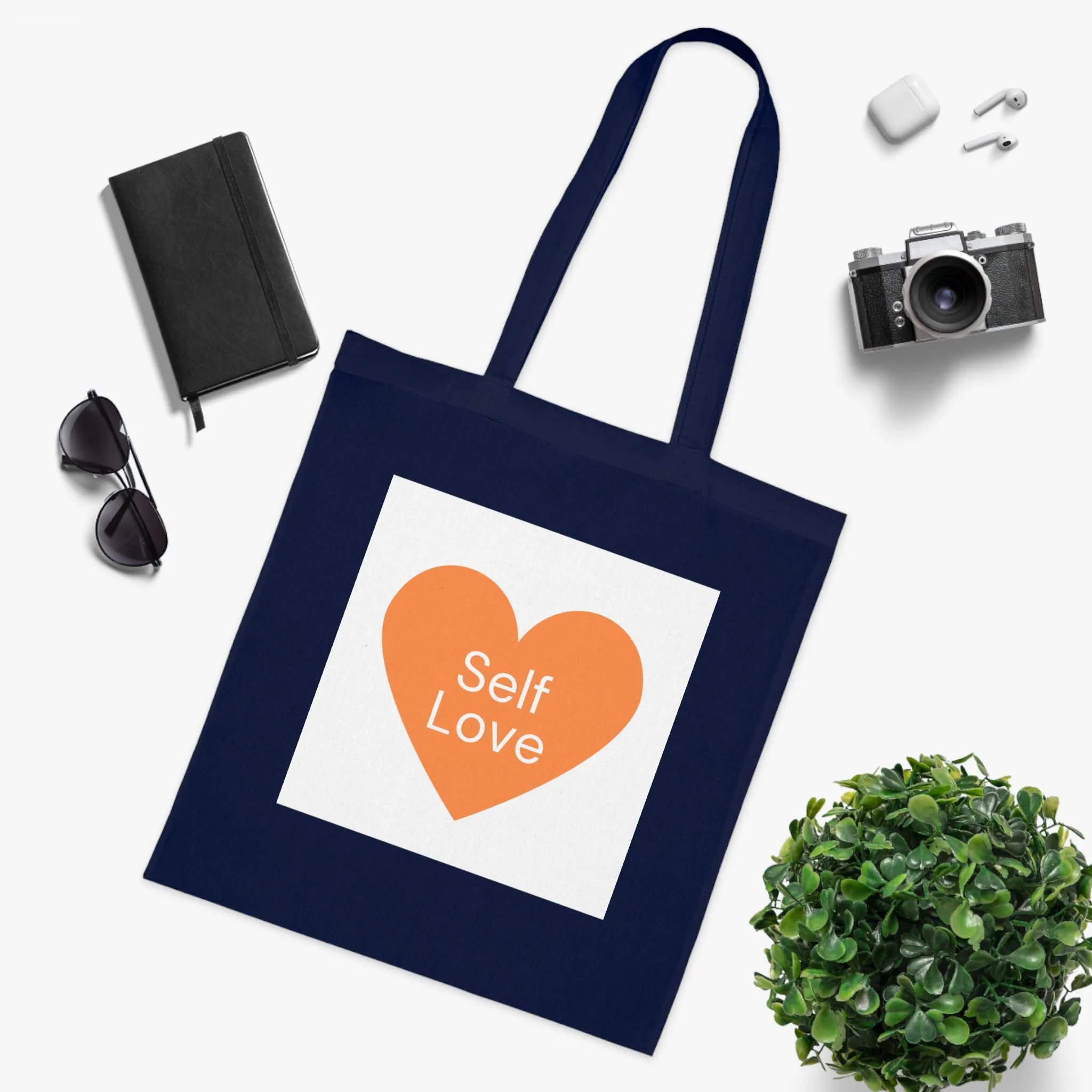 Self Love Cotton Tote Bag - Eco-Friendly Shopping Bag for Everyday Use