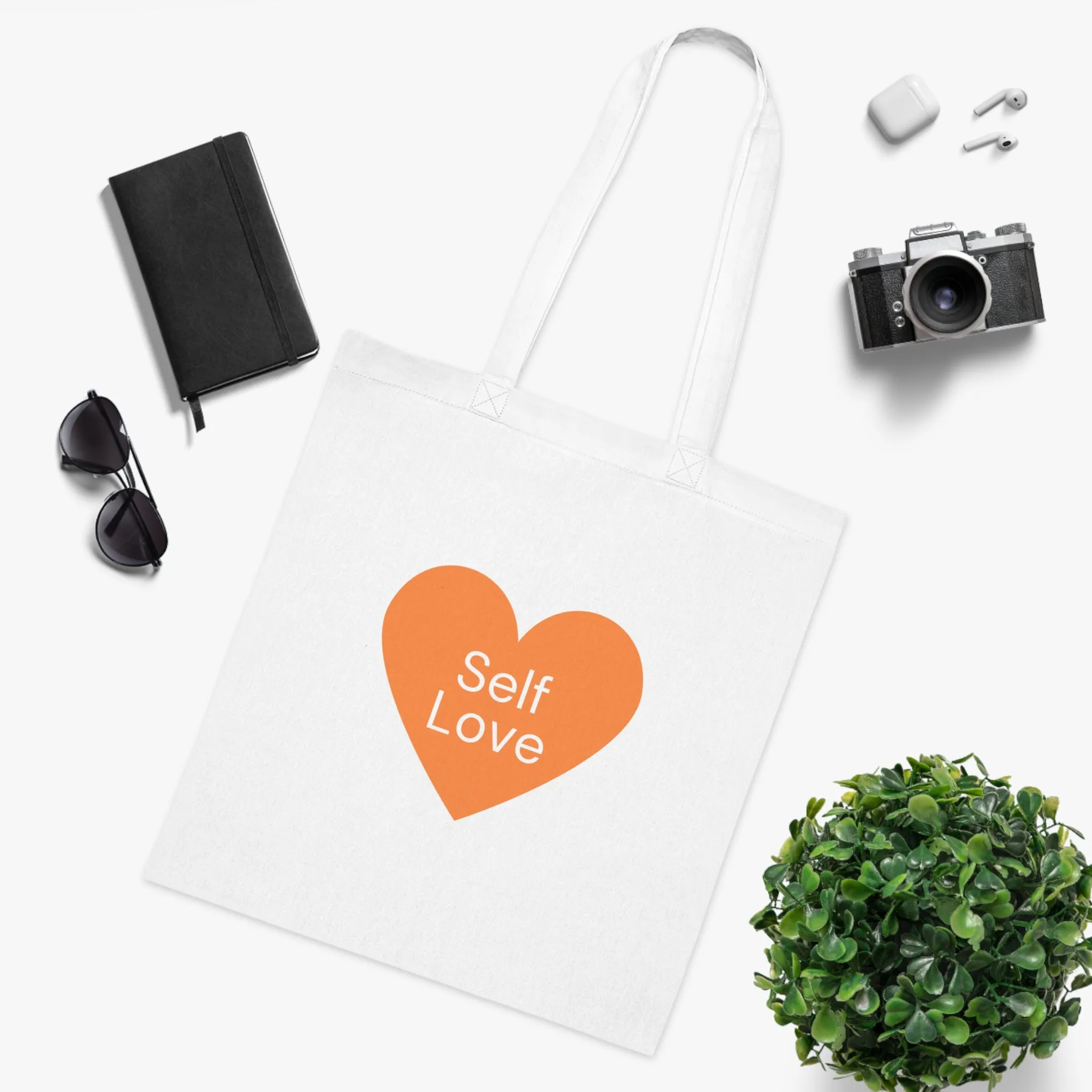 Self Love Cotton Tote Bag - Eco-Friendly Shopping Bag for Everyday Use