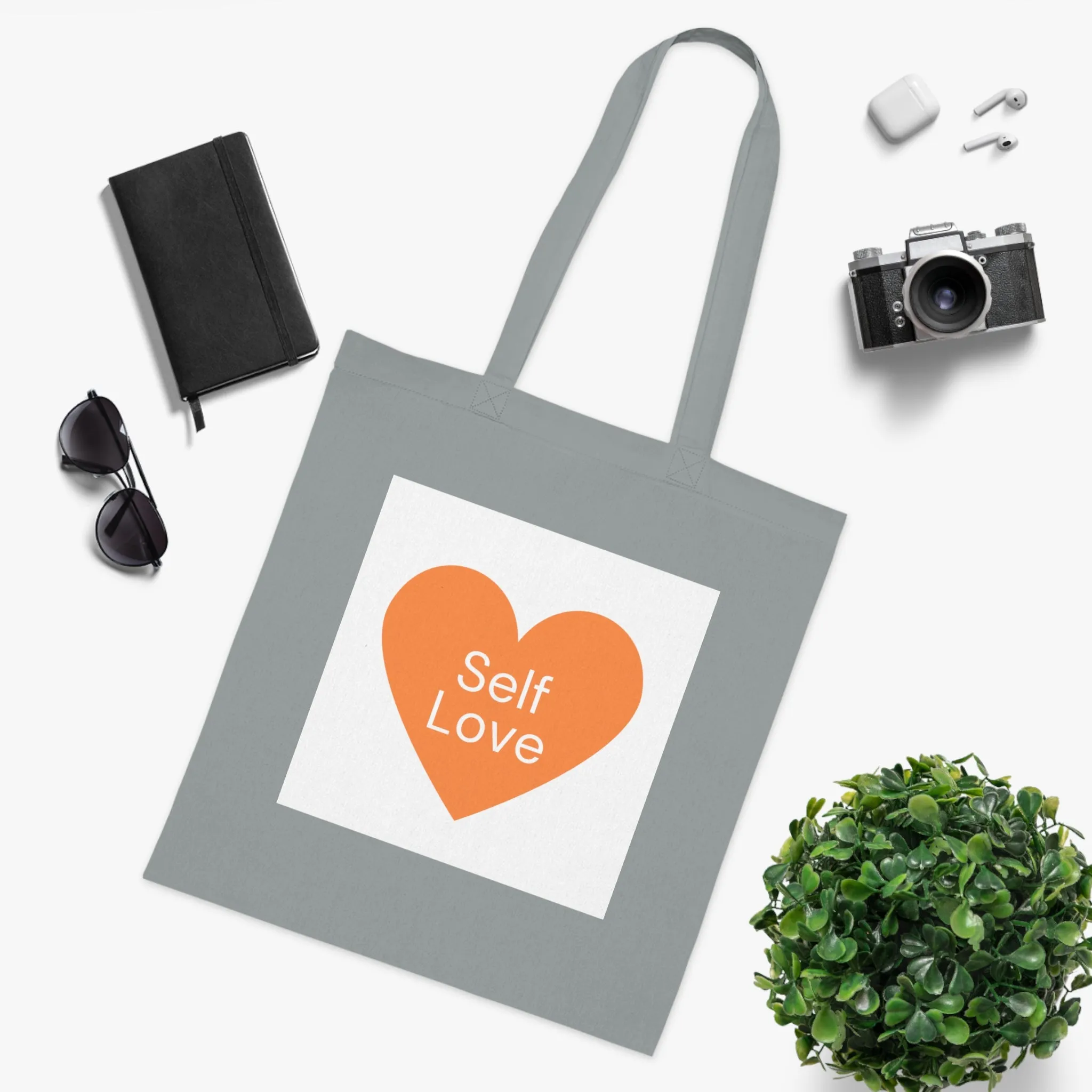 Self Love Cotton Tote Bag - Eco-Friendly Shopping Bag for Everyday Use