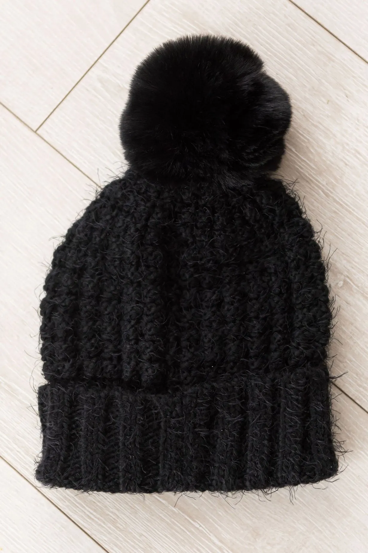 Snow Bunny Soft Pom Beanie