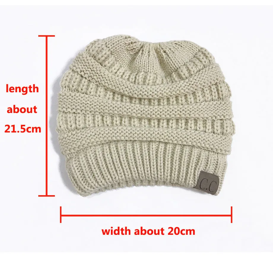 Soft Knit Ponytail Beanie