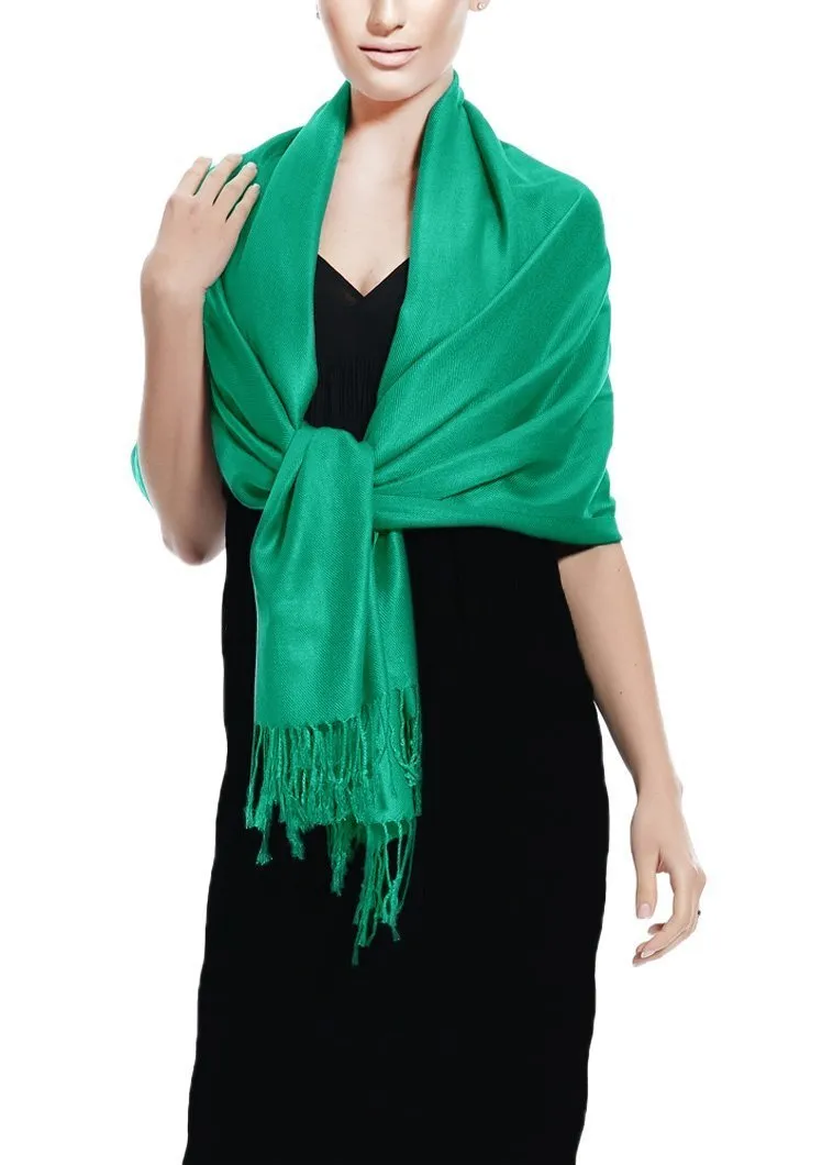 Teal Teal Pashmina Shawl Wrap Scarf