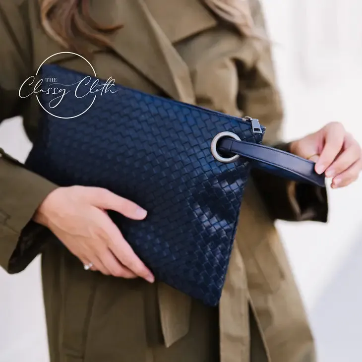 The Classy Cloth - Weaved Trendy Clutch