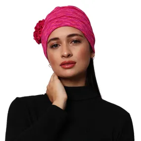 The Headscarves Women Side Flower Headcap winter wear Wool Free Size