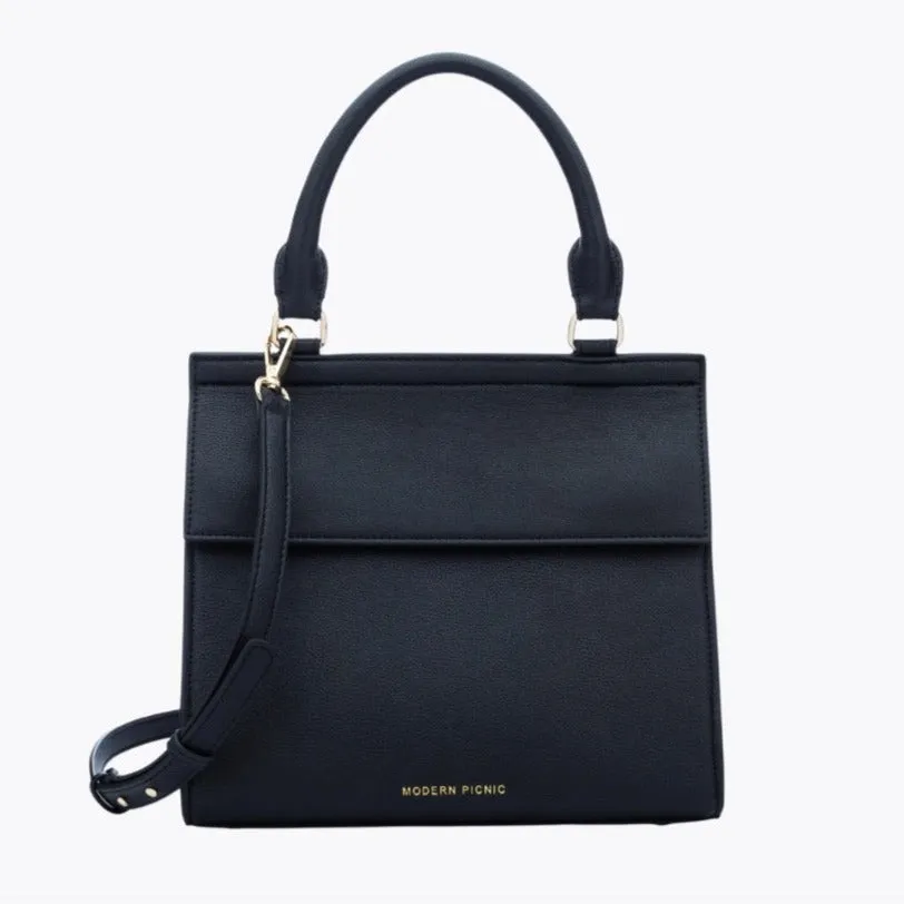 The Luncher - Black | Designer Lunch Bags & Totes