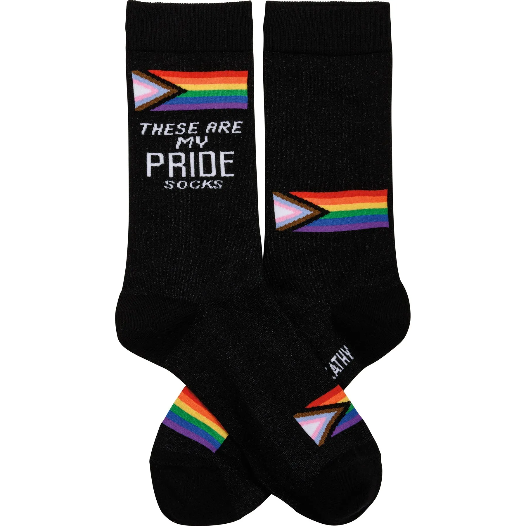 These Are My Pride Socks | LGBTQ  Rainbow and Black | Gift for Her Him They