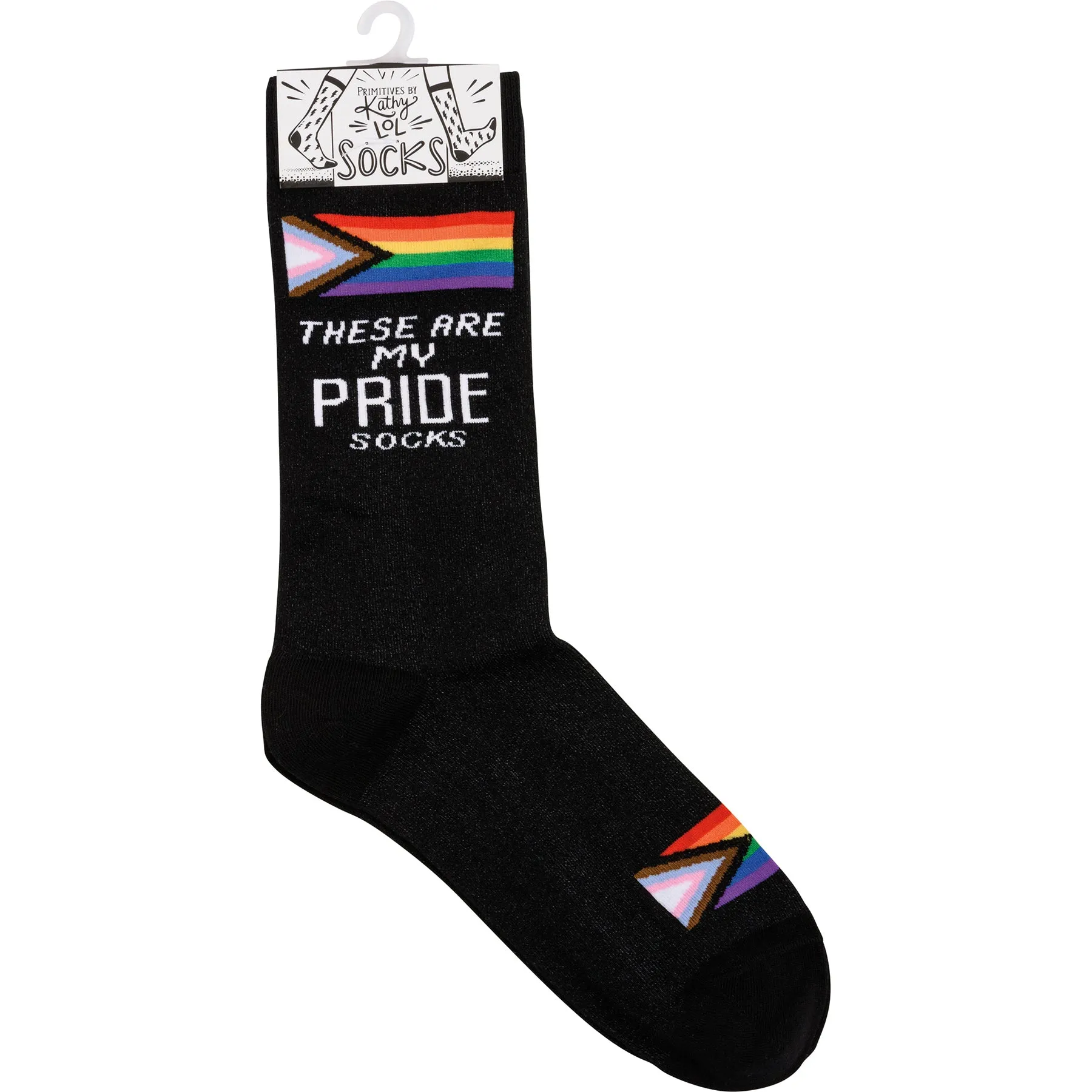 These Are My Pride Socks | LGBTQ  Rainbow and Black | Gift for Her Him They