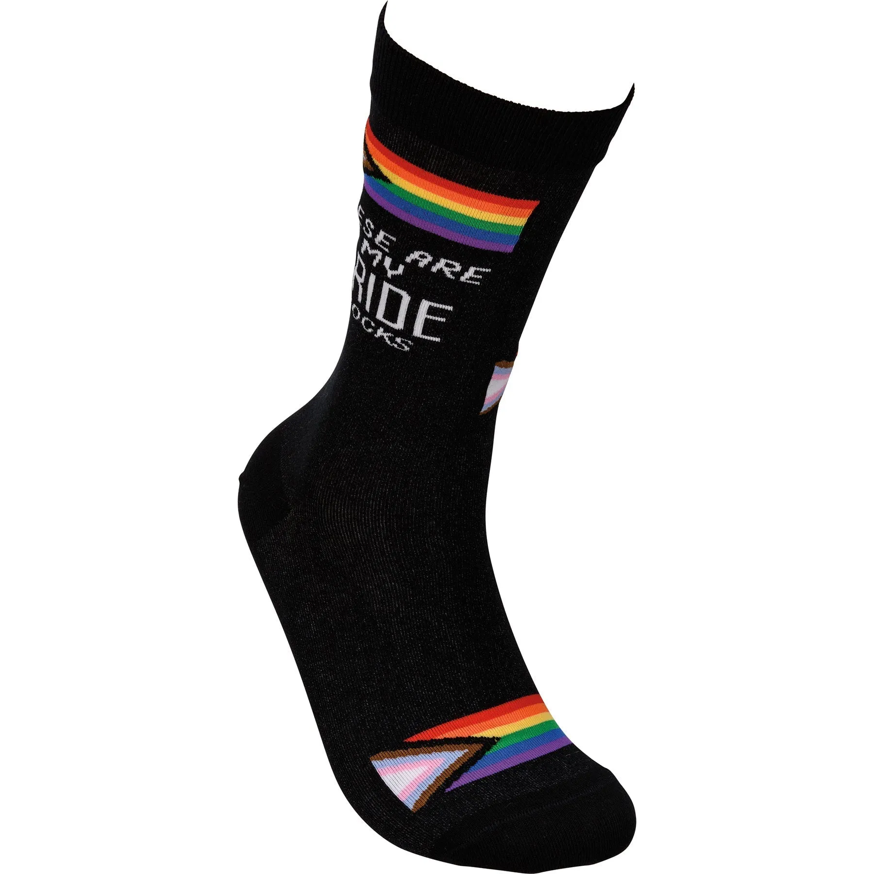 These Are My Pride Socks | LGBTQ  Rainbow and Black | Gift for Her Him They