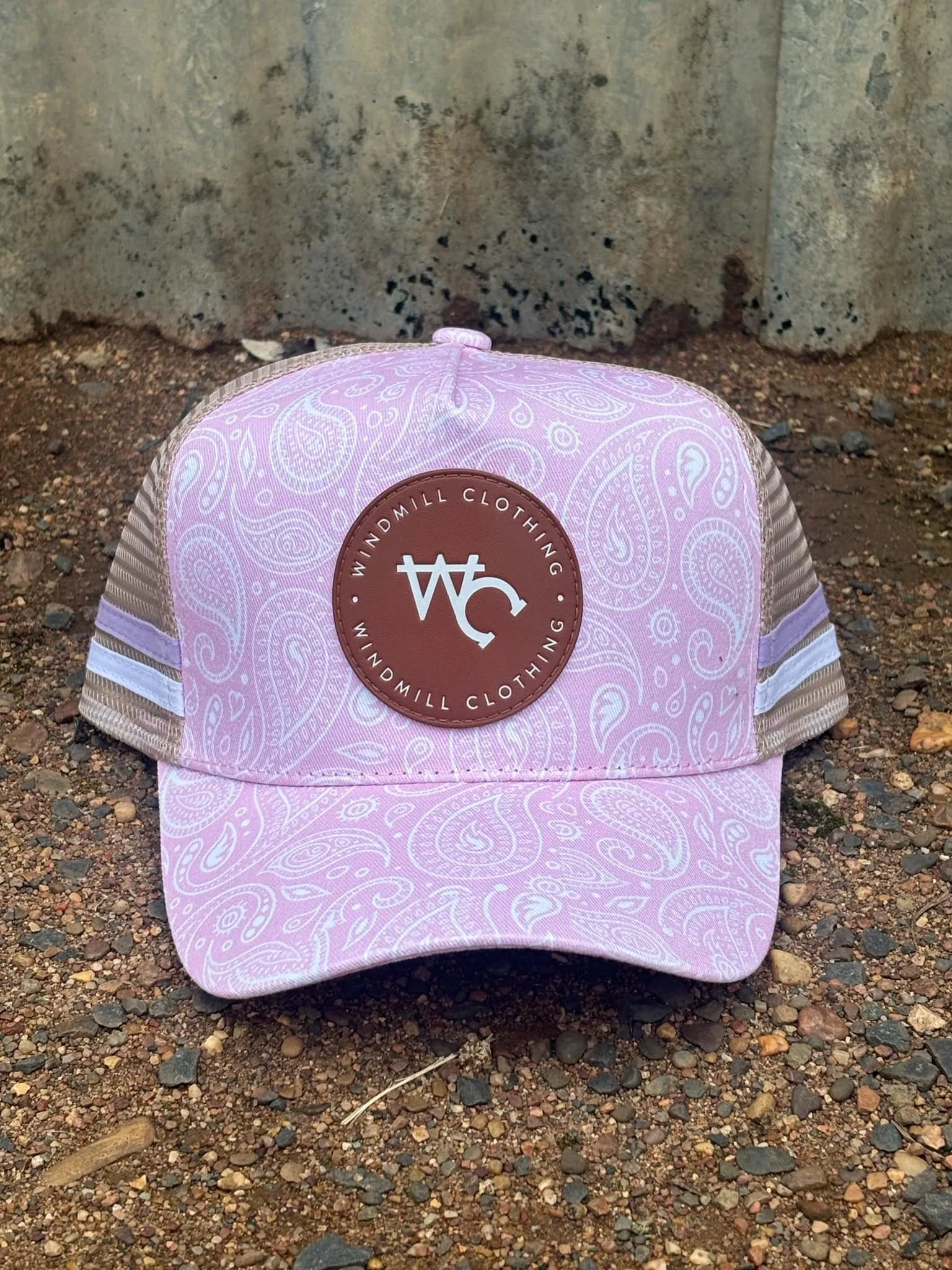 Toddlers / Youth / Adults Paisley Soft Pink Caps