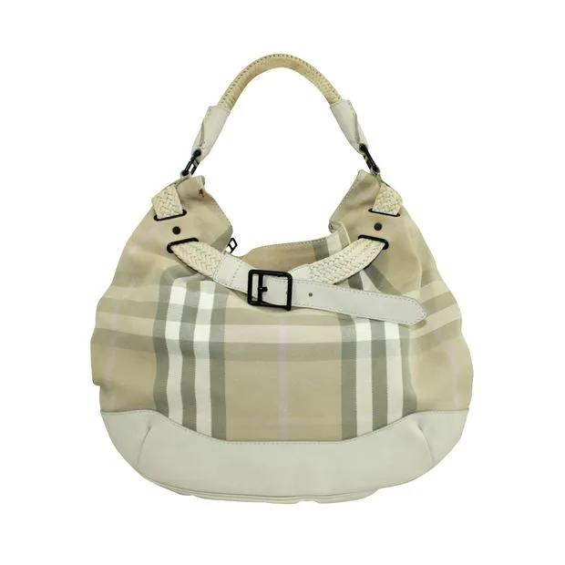 Trendy Inspired Burberry Large Checked Hobo Bag