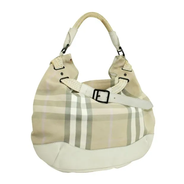 Trendy Inspired Burberry Large Checked Hobo Bag