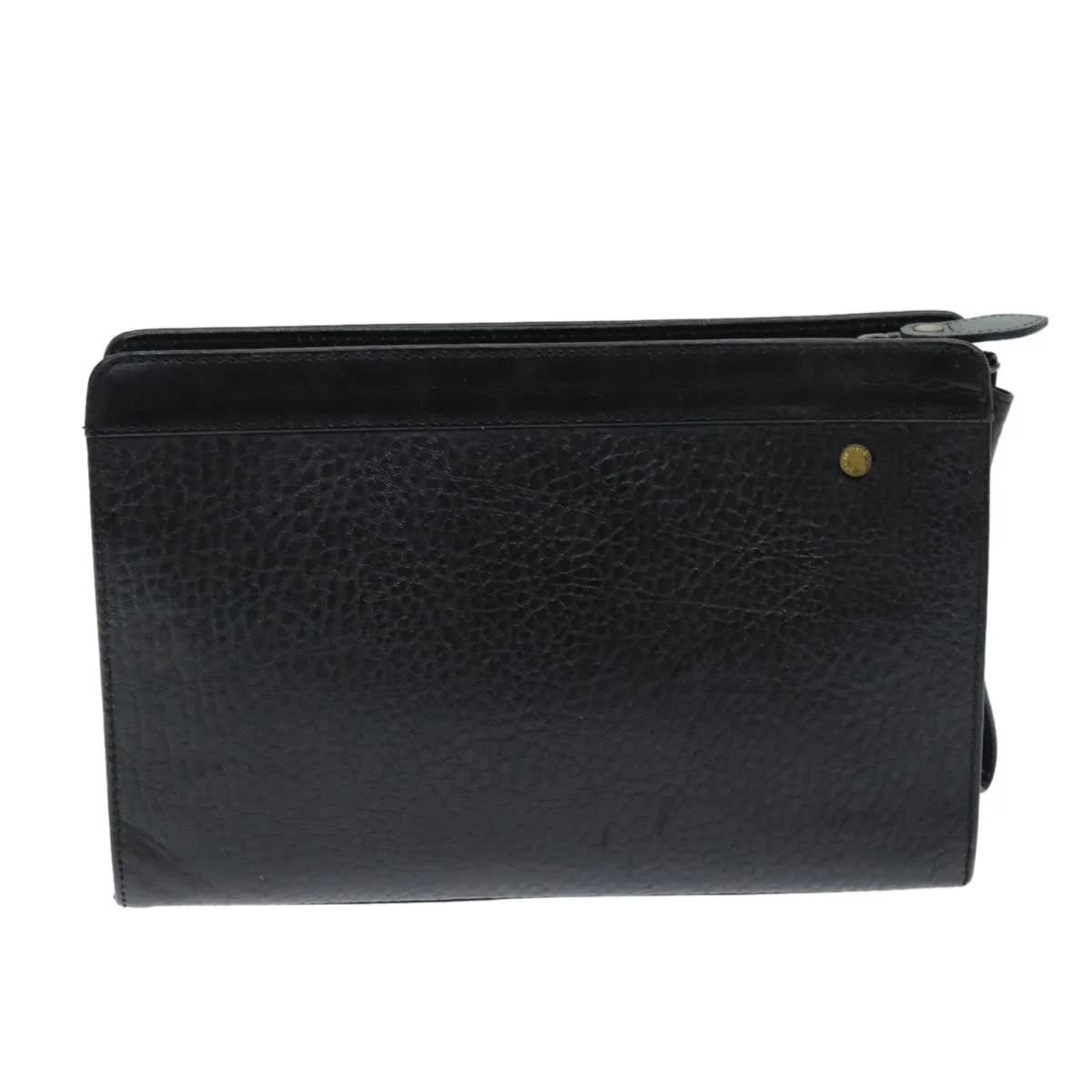 Trendy Inspired Burberryss Clutch Bag Leather Black Auth Bs14433