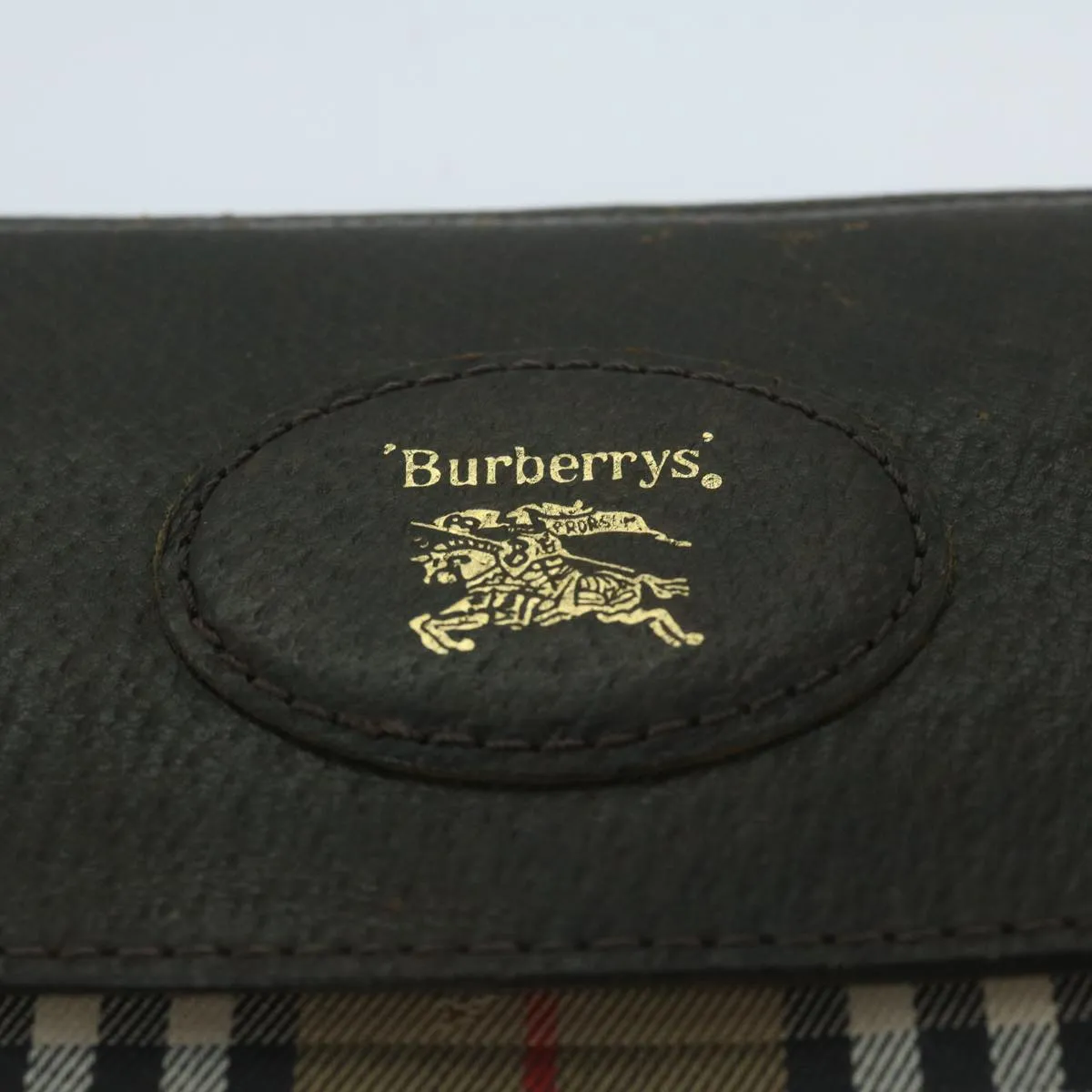 Trendy Inspired Burberryss Nova Check Clutch Bag Nylon Canvas Beige Auth Yk10180