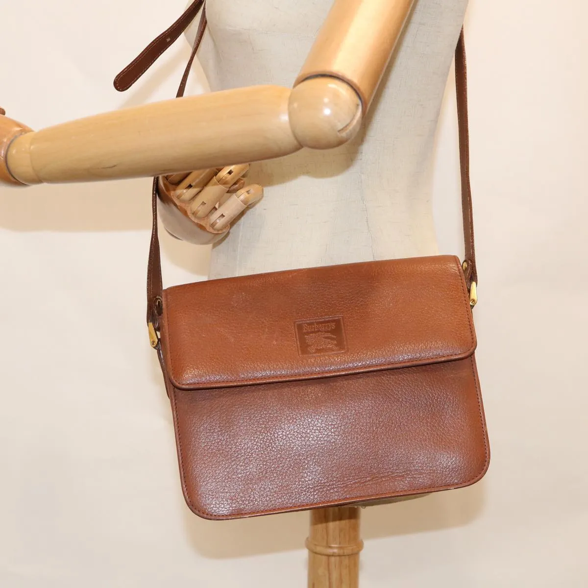 Trendy Inspired Burberryss Shoulder Bag Leather Brown Auth Bs11137