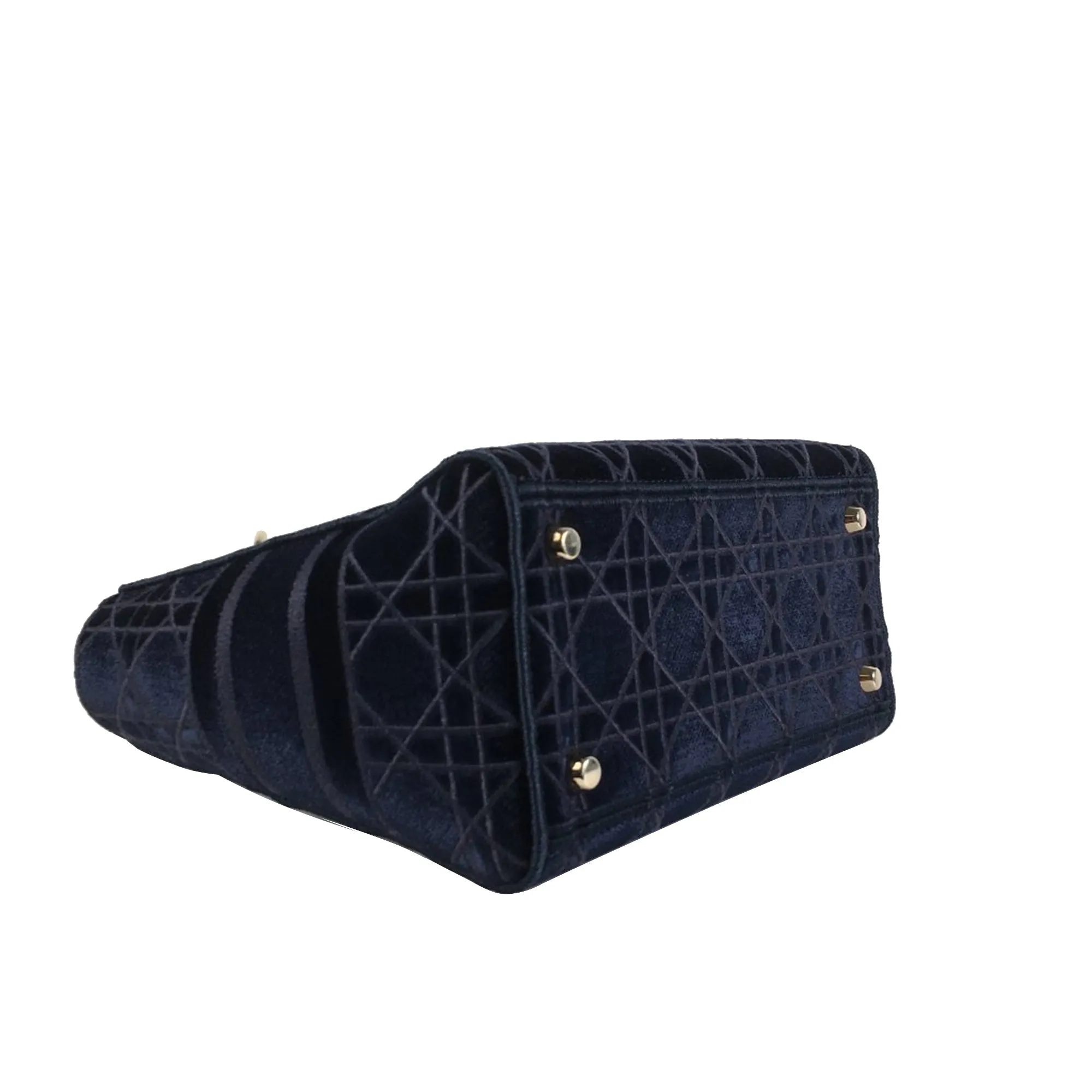 Trendy Inspired Dior Lady D-lite Medium Blue Velvet