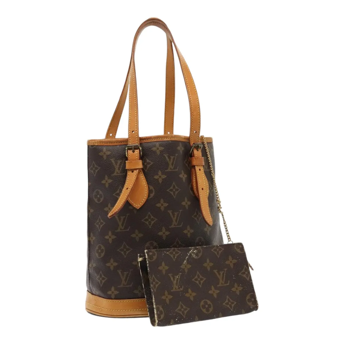 Trendy Inspired Louis Vuitton Monogram Bucket Pm Shoulder Bag M42238 Lv Auth Bs17397