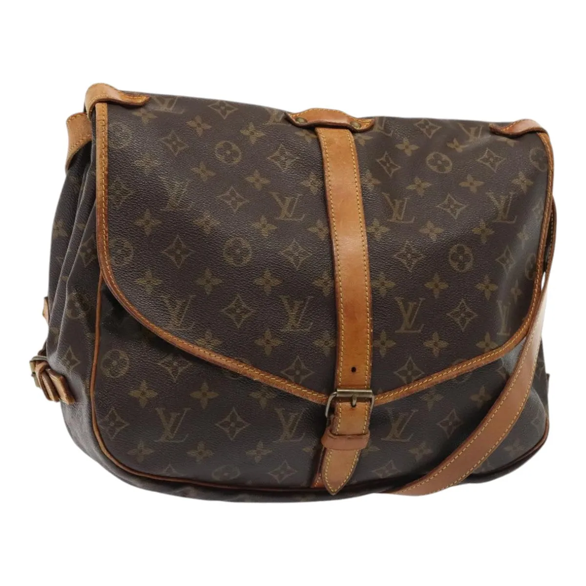 Trendy Inspired Louis Vuitton Monogram Saumur 35 Shoulder Bag M42254 Lv Auth 74367